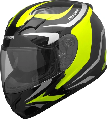 Integrálne motocyklová helma Cassida Integral 2.0 - čierna / sivá / žltá - M