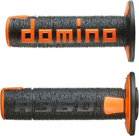 Gripy (offroad) dĺžka 120 mm, DOMINO (čierno-oranžové) M018-188