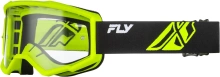 Brýle FOCUS, FLY RACING - USA (černé/Hi-vis - čiré plexi)