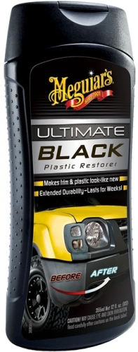 Meguiars Ultimate Black Plastic Restorer - oživovač a ochrana plastov v exteriéri aj interiéri 355 ml