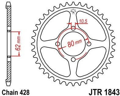 Reťazová rozeta JTR 1843-54 54 zubov, 428