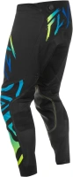 Kalhoty EVOLUTION, FLY RACING - USA 2025 (černá/modrá/hi-vis, vel. 30) (1)