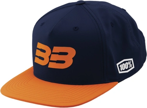 Kšiltovka 100% - BB33 Snapback modrá/oranžová (vel. UNI)