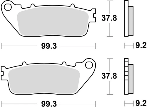 Brzdové doštičky, BRAKING (semi-metalická zmes SM1) 2 ks v balení M501-194