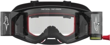 Brýle SUPERTECH FIRMA ROLL-OFF WIDE VISION, ALPINESTARS (černá/stříbrná, čiré plexi a roll-off systém) 2027 (2)