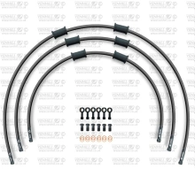 STANDARD Hadica prednej brzdy sada Venhill POWERHOSEPLUS HON-9004FB-BK (3 hadice v sade) čiernej hadice, čierne koncovky STANDARD Hadica prednej brzdy sada Venhill POWERHOSEPLUS HON-9004FB-BK (3 hadice v sade) čiernej hadice, čierne koncovky