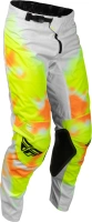 Kalhoty KINETIC BLUER,FLY RACING - USA (bílá/hi-vis/oranžová)