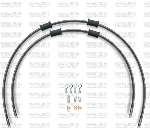 STANDARD Hadica prednej brzdy sada Venhill POWERHOSEPLUS BMW-8004FS-CB (2 hadice v sade) karbónové hadice, nerezové koncovky