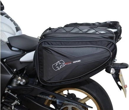 Bočné textilné tašky na motorku OXFORD P60R - čierne, objem 60l