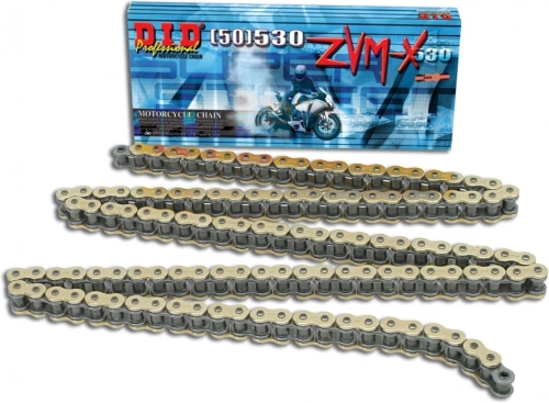 ZVM-X séria X-Krúžková reťaz DID Chain 530ZVM-X 118 L Zlatá/Zlatá