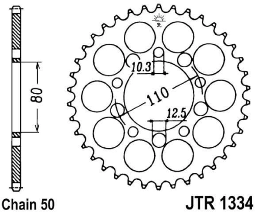 Reťazová rozeta JTR 1334-41 41 zubov, 530