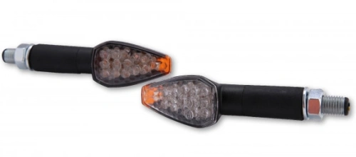 Blinkre LED, PEAK, čierne, dlhá nôžka, E-mark sada 2ks, Homologované