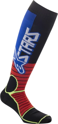 Ponožky MX PRO SOCKS 2022, ALPINESTARS (červená/žltá fluo/modrá)