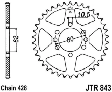Reťazová rozeta JTR 843-48 48 zubov, 428