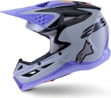 Přilba S-M3 edice JETT LAWRENCE, ALPINESTARS, dětská (šedá/fialová/černá) 2026 (1)