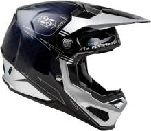 Přilba FORMULA S CARBON, FLY RACING - USA (modrá/stříbrná) (3)