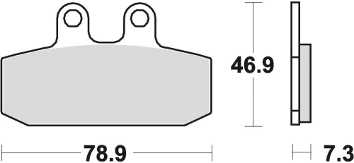 Brzdové doštičky, BRAKING (semi-metalická zmes SM1) 2 ks v balení M501-110