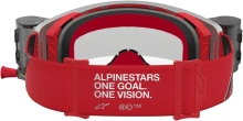 Brýle SUPERTECH FIRMA ROLL-OFF WIDE VISION, ALPINESTARS (červená/stříbrná, čiré plexi a roll-off systém) 2027 (1)