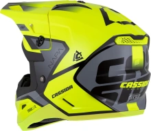 Přilba Cross Cup 2 Napa Junior, CASSIDA, dětská (žlutá fluo/černá/šedá perleť) 2025 (2)