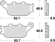 Brzdové doštičky, BRAKING (sinterová zmes CM56) 2 ks v balení M501-275