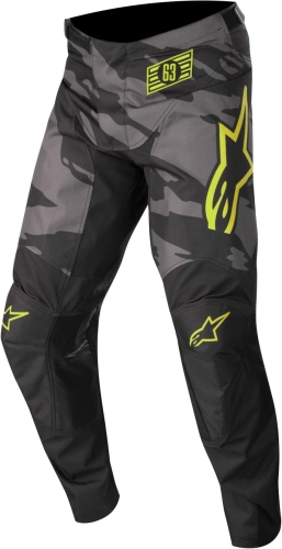 Kalhoty RACER TACTICAL, ALPINESTARS (černá/šedá maskáčová/žlutá fluo, vel. 32)