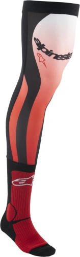 Ponožky pod ortézy KNEE BRACE, ALPINESTARS (červená fluo/bílá/černá) 2024