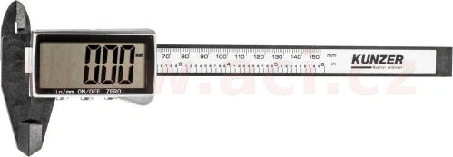 Digitální posuvné měřidlo 150 mm, přesnost 0,2 mm, plastové tělo