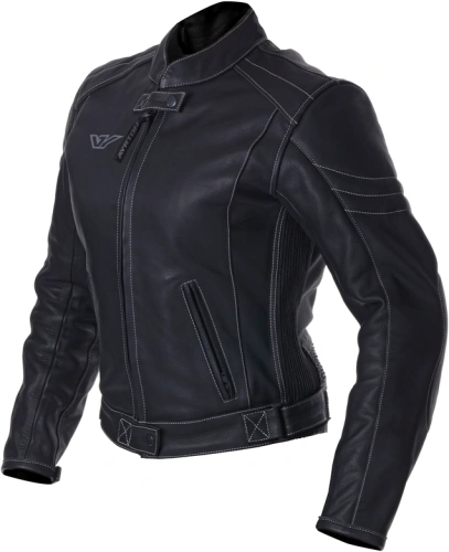 Dámska kožená bunda na motorku Ayrton Vixen - čierna