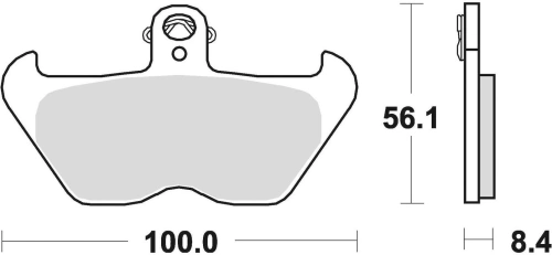 Brzdové doštičky, BRAKING (semi-metalická zmes SM1) 2 ks v balení M501-156