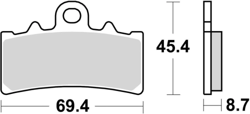 Brzdové doštičky, BRAKING (sinterová zmes CM55) 2 ks v balení M501-236