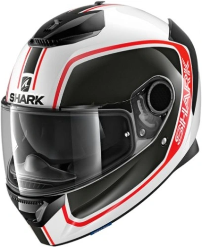 Helma na motorku SHARK SPARTAN Priona - biela/čierna/červená WKR