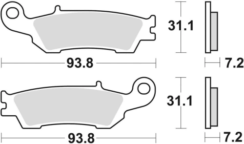 Brzdové doštičky, BRAKING (sinterová zmes CM46) 2 ks v balení M501-333