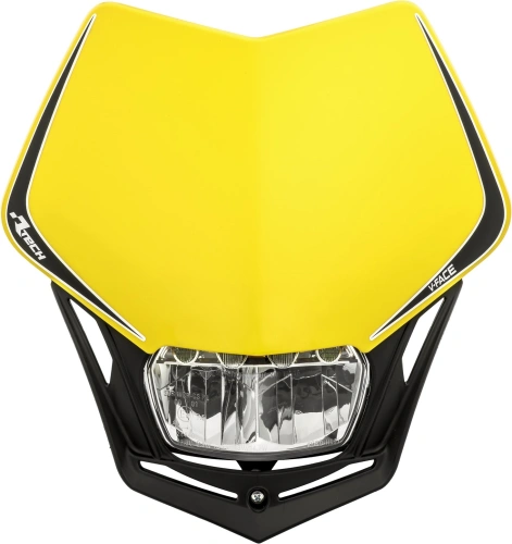 UNI predná maska vrátane svetla V-Face FULL LED, RTECH (žltá/čierna) M400-1504