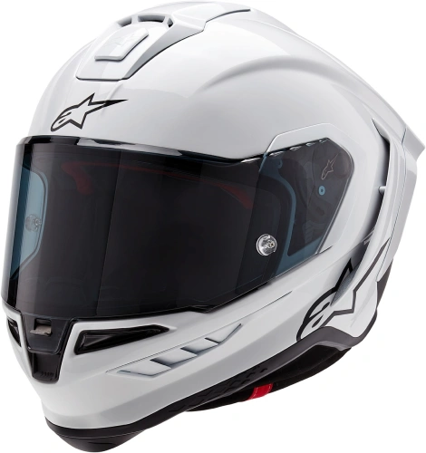 Přilba SUPERTECH R10 SOLID, ALPINESTARS (bílá/matný karbon) 2025