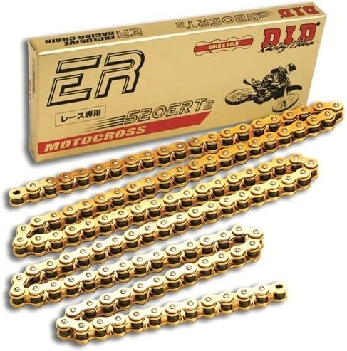 Motokrosová reťaz DID Chain 520ER-T3 SDH 118 L Zlatá/Zlatá