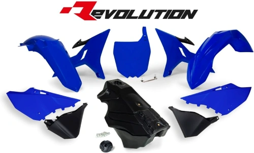 Sada plastov Yamaha - REVOLUTION KIT pre YZ 125/250 02-18 + WR 250 16-18, perách (modro-čierna, 7 dielov) M400-1178
