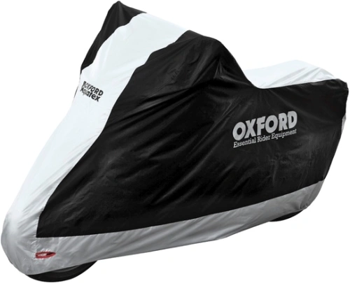 Plachta na motocykel Oxford Aquatex pre interiérové ​​a exteriérové ​​použitie - čierna / strieborná