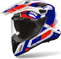 Přilba COMMANDER 2 Polar, AIROH (modrá/červená lesklá) 2027