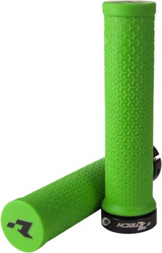 Gripy lock-on R20, RTECH (neón zelené, 1 pár)