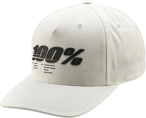 Kšiltovka 100% - STAUNCH Snapback bíla (vel. UNI)