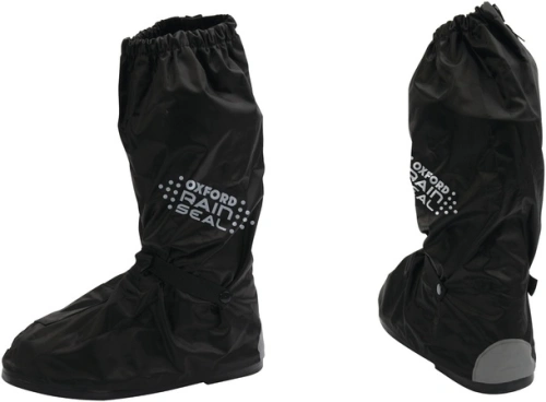 Nepremokavé návleky na topánky Oxford Rain Seal s reflexnými prvkami a podrážkou - čierna