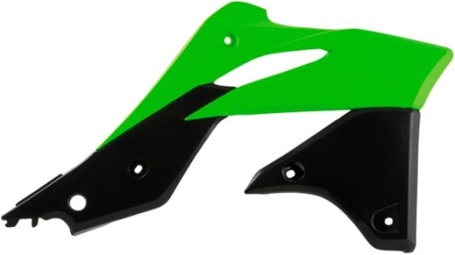Spoilery chladiča Kawasaki, RTECH (neón zelené-čierne, pár) M400-638